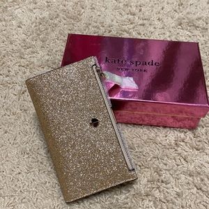 Kate spade gold bifold wallet